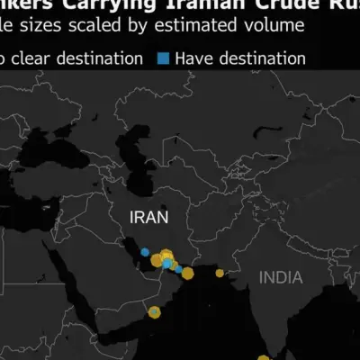 Iran’s Floating Oil Stockpile Swells as Major Buyers Stay Away