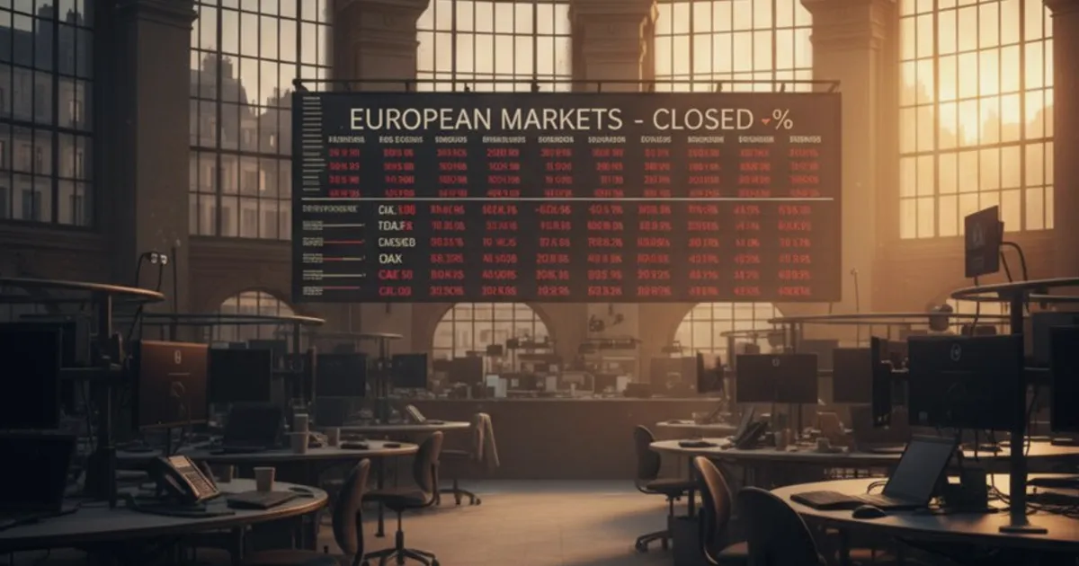 Major European Indices Close Lower, US Tech Stocks Rally