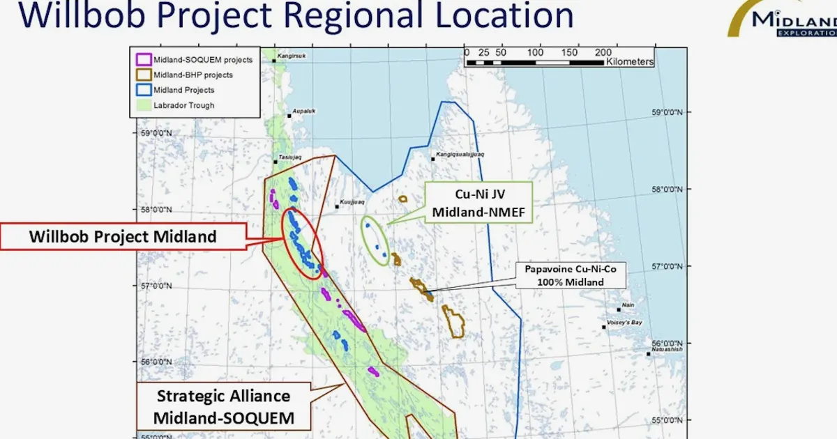 Midland Exploration Starts Drilling at Willbob Gold Project in Labrador Trough