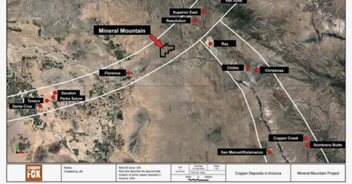 Copper Fox Reports Porphyry Copper Discovery at Mineral Mountain Project