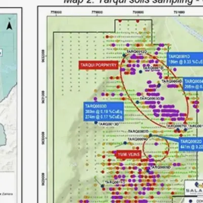 Salazar Resources Reports High-Grade Gold and Silver at Tarqui, Ecuador