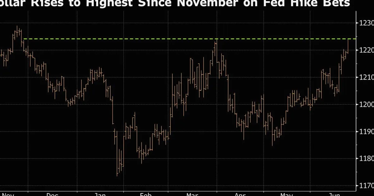 Dollar Hits Highest Since November on Fed Rate Hike Bets