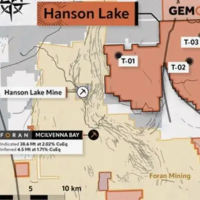 GEM Oil Confirms Copper-Bearing Sulphide System at Hanson Lake with Assays up to 1.145% Copper