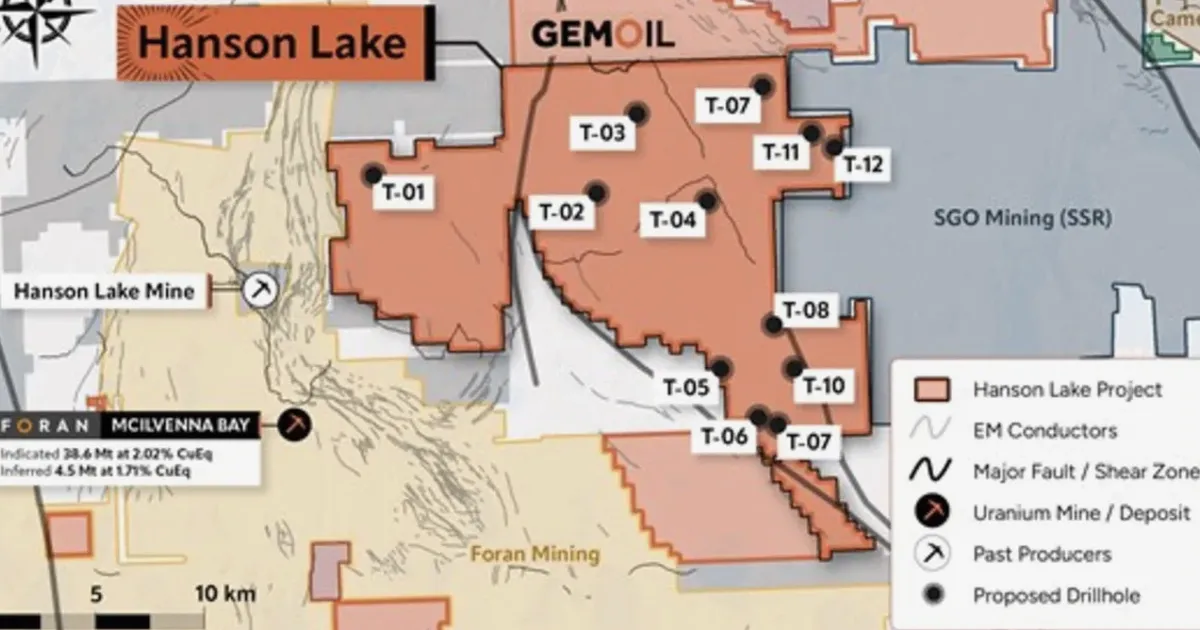 GEM Oil Confirms Copper-Bearing Sulphide System at Hanson Lake with Assays up to 1.145% Copper