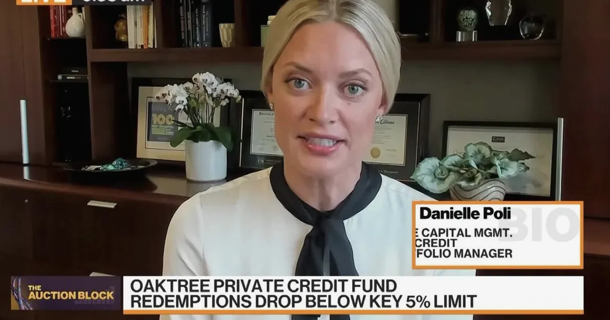 Oaktree Private Credit Fund Redemptions Drop Below Key 5% Limit