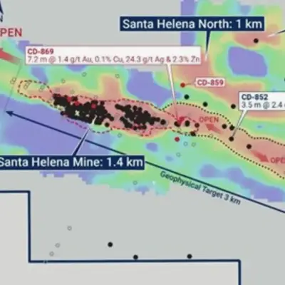 Meridian Discovers Second Gold-Silver and Zinc-Lead VMS Layer at Santa Helena