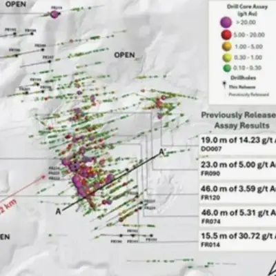 Founders Metals Hits 53.1m of 1.21 g/t Au from Surface at New Zone West of Upper Antino