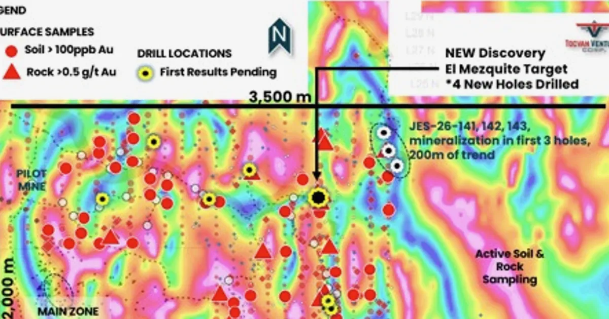 Tocvan Hits Three New Gold-Silver Zones at Gran Pilar Project in Mexico