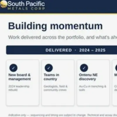 South Pacific Metals Hits 12m at 3.1 g/t Gold at New Megabe Target in PNG