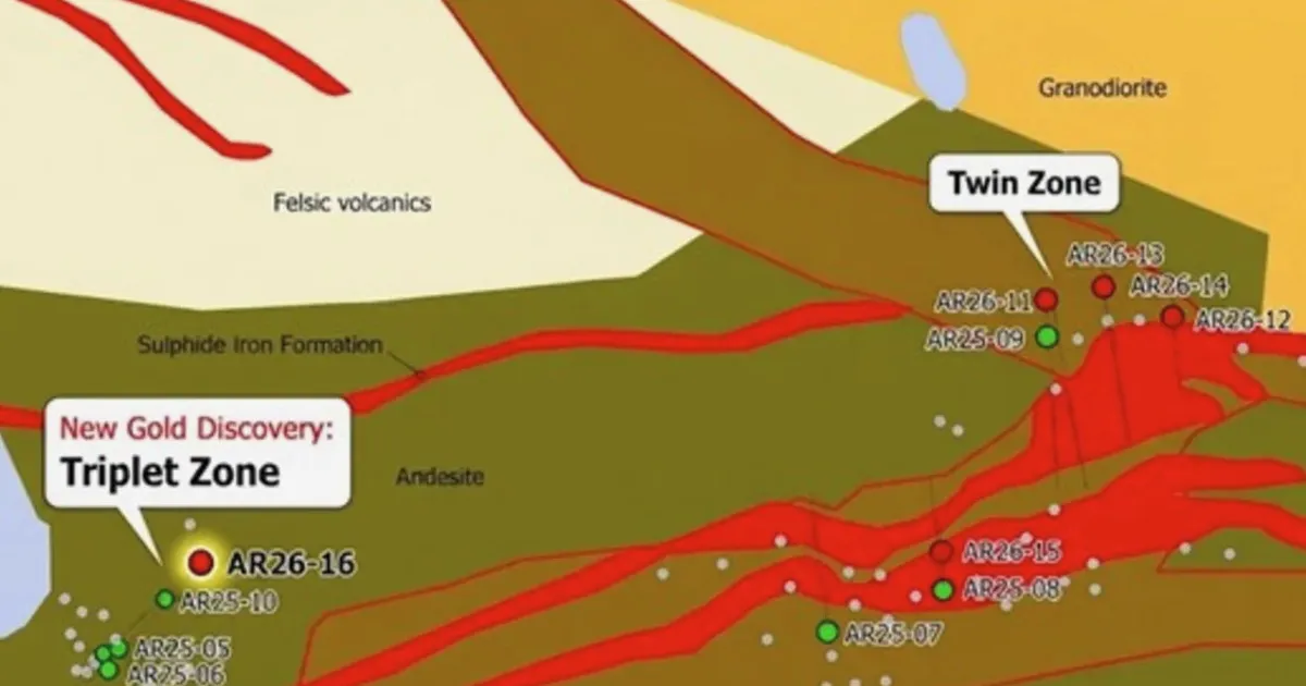 Arya Resources phát hiện vàng và bạc trong tất cả các lỗ khoan giai đoạn 2 tại Wedge Lake, khám phá Triplet Zone