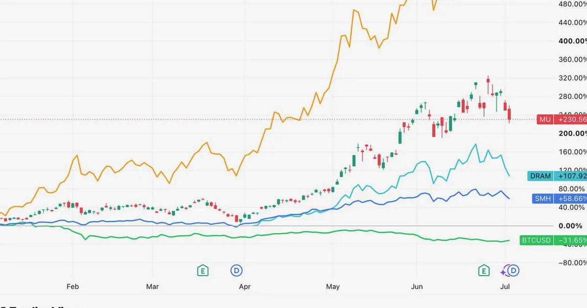 Memory and semiconductor stocks lose momentum, bitcoin rebounds as investor focus shifts
