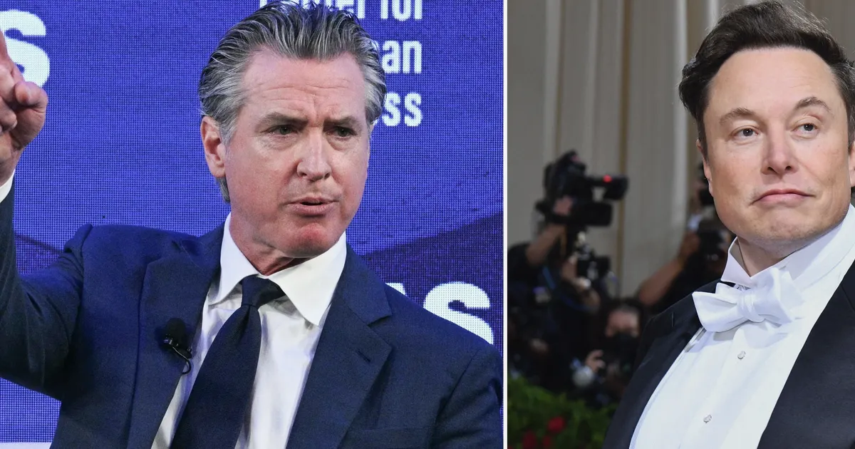 Newsom attacks Musk's trillion-dollar rise as critics point to his own $30M fortune