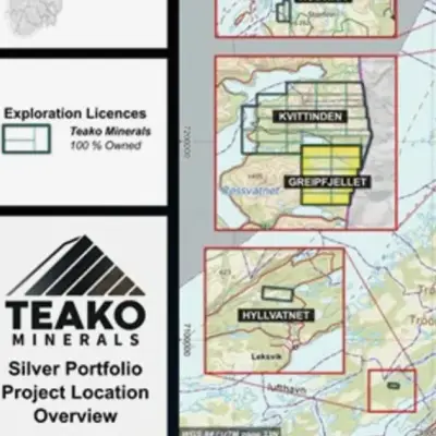 Teako Signs LOI to Contribute 90% Interest in Norwegian Silver Projects