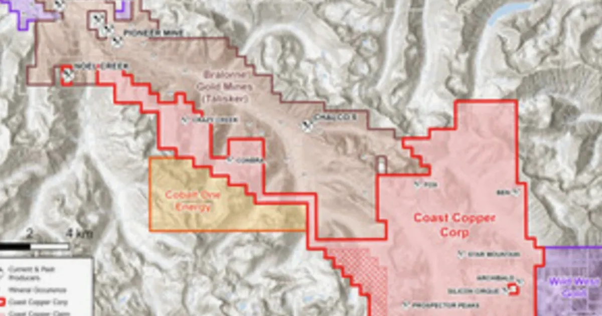 Coast Copper bán tài sản Ben Nevis cho Talisker Resources nhận tiền mặt và cổ phiếu