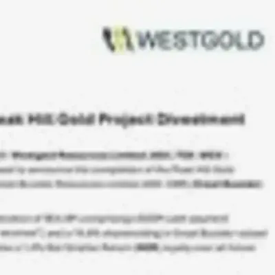 Westgold completa la venta del proyecto de oro Peak Hill a Great Boulder por $54.4M