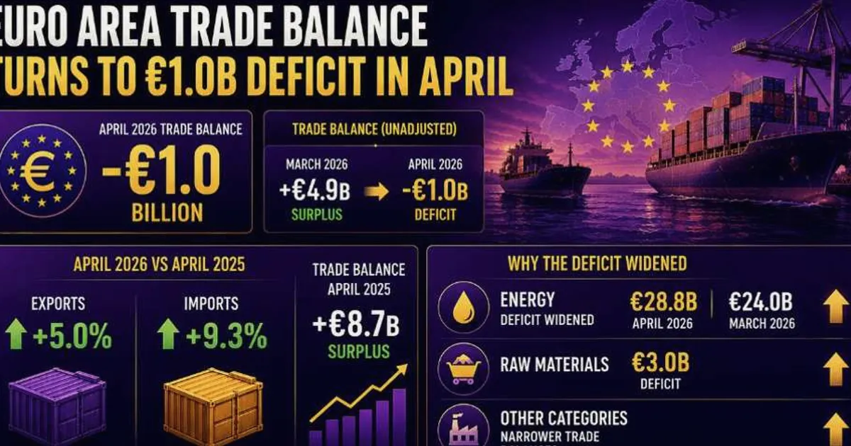 La balance commerciale de la zone euro affiche un déficit en avril en raison de la hausse des importations d'énergie