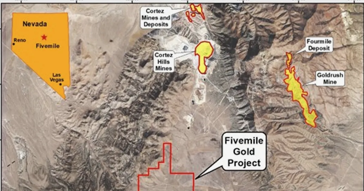Nevada Sunrise Metals ký thỏa thuận nhận quyền khai thác dự án vàng Fivemile