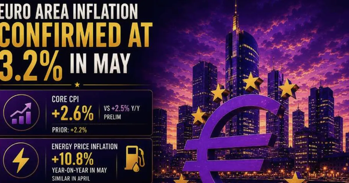 Eurozone inflation rises to 3.2% in May, services inflation sticky at 3.5%