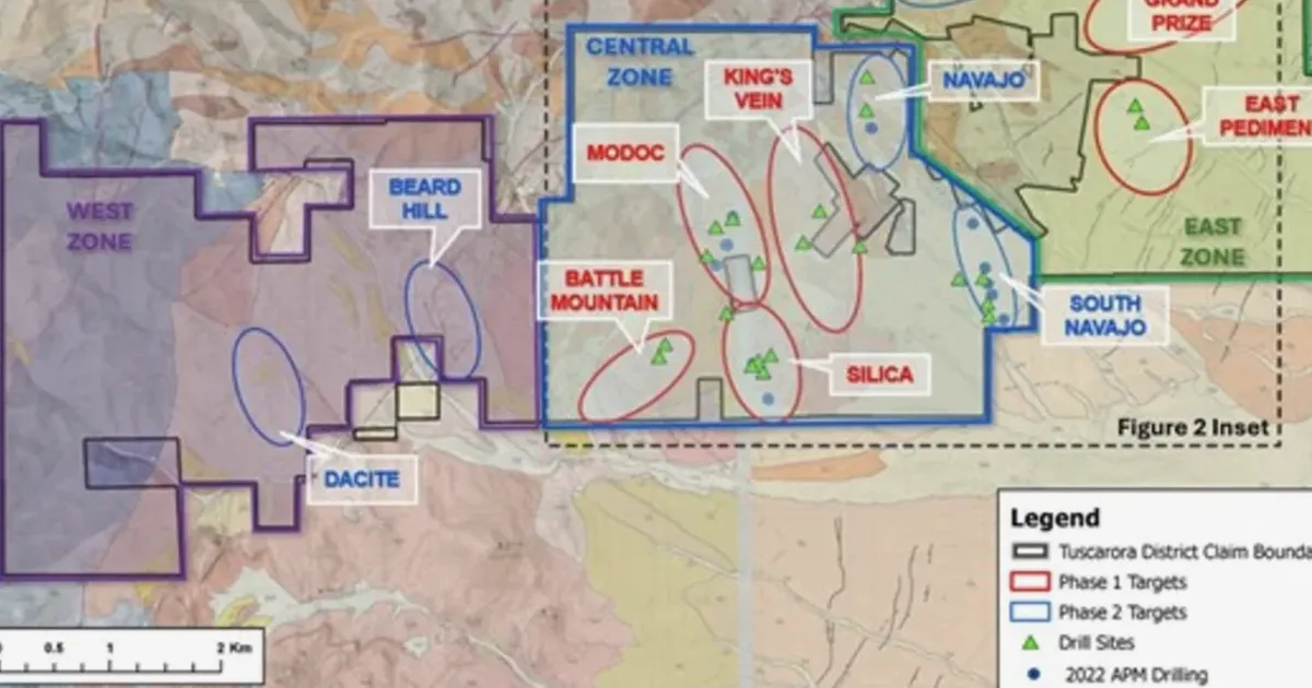 ICG Silver & Gold lance un programme de forage de 3 000 mètres à Tuscarora, Nevada