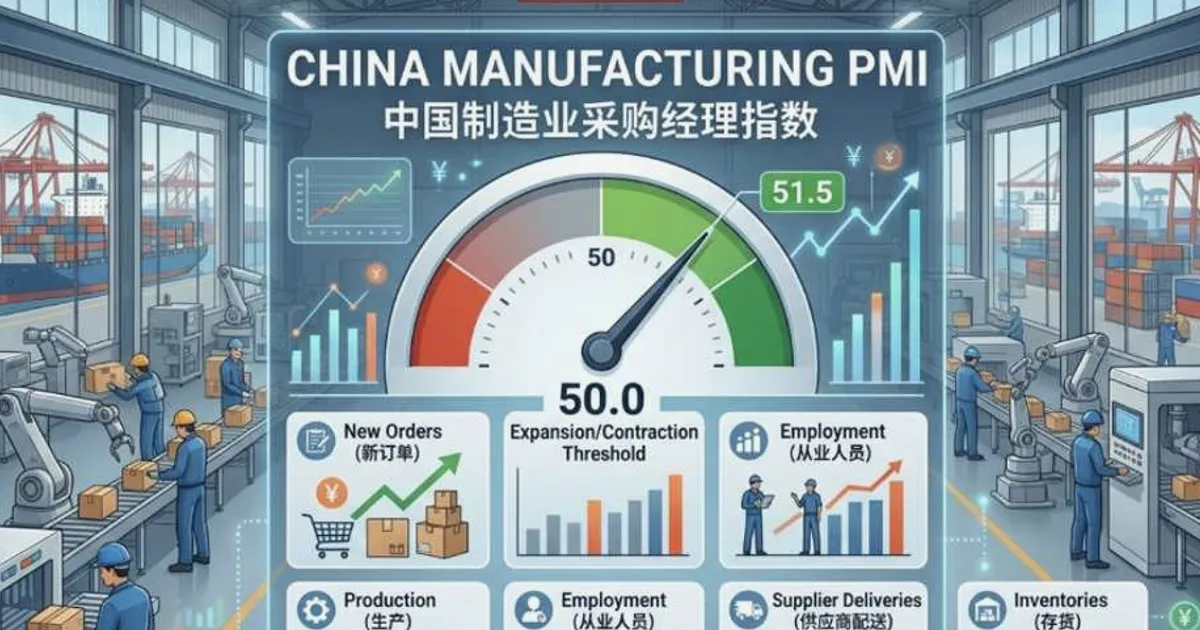 China May Manufacturing PMI Eases to 51.8, Inflation Pressures Cool