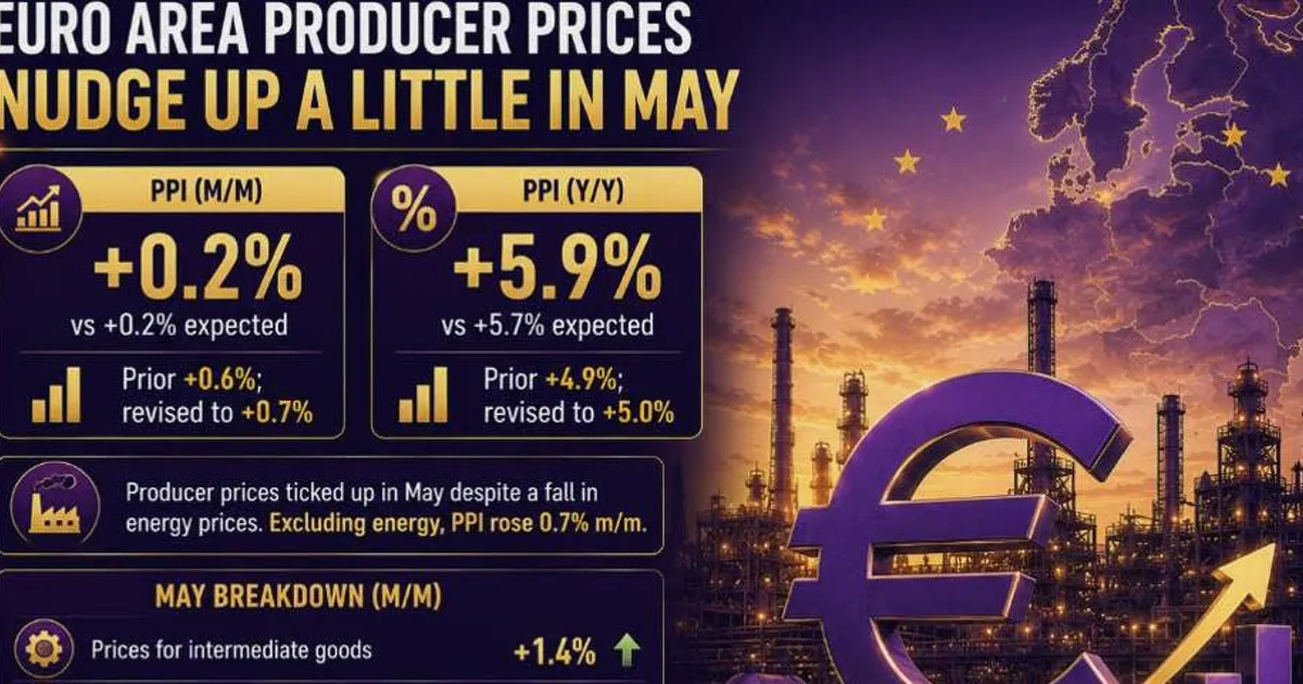 Giá sản xuất khu vực euro tăng trong tháng 5 bất chấp năng lượng hạ nhiệt
