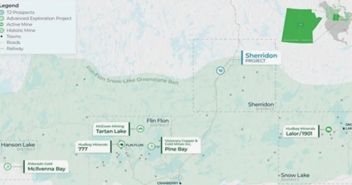 T2 Metals Files NI 43-101 Report for Sherridon Copper-Zinc-Gold-Silver Project in Manitoba